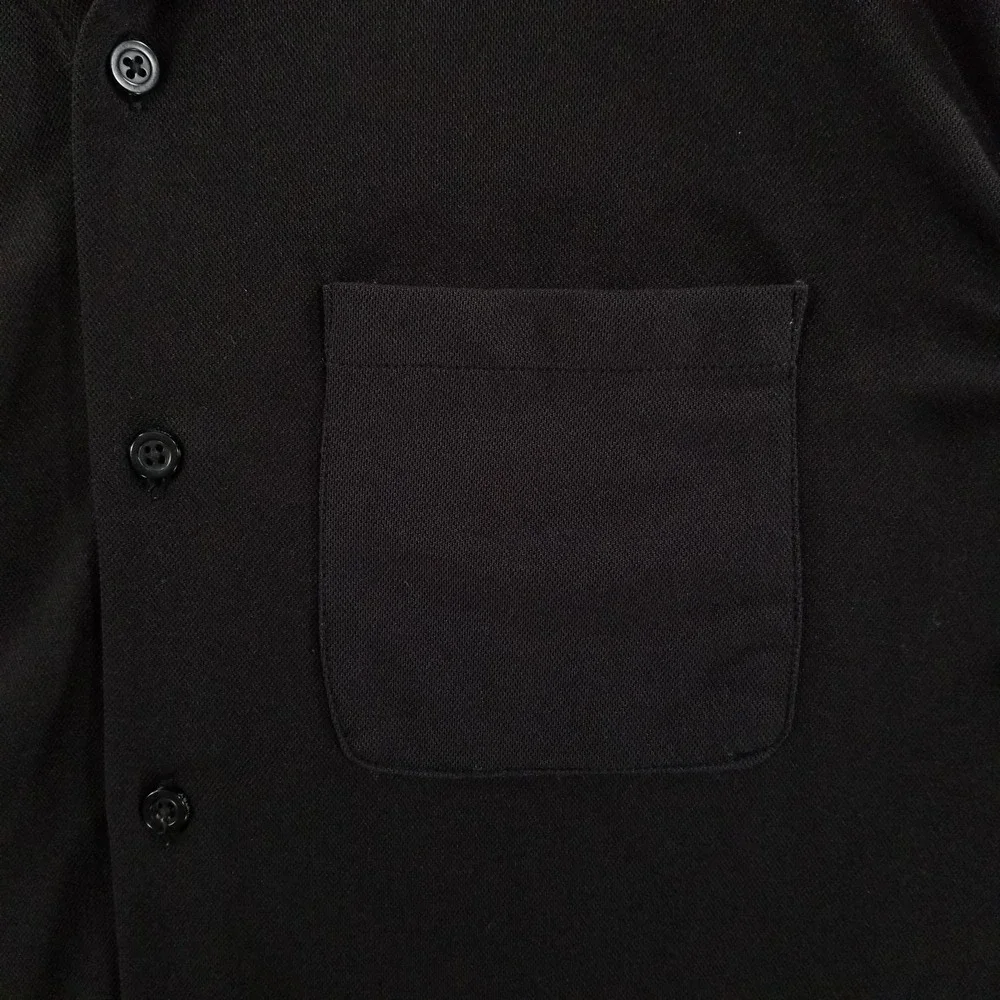 Ministry Of Supply Shirt Mens Medium Black Performance Knit Button Long Sleeve